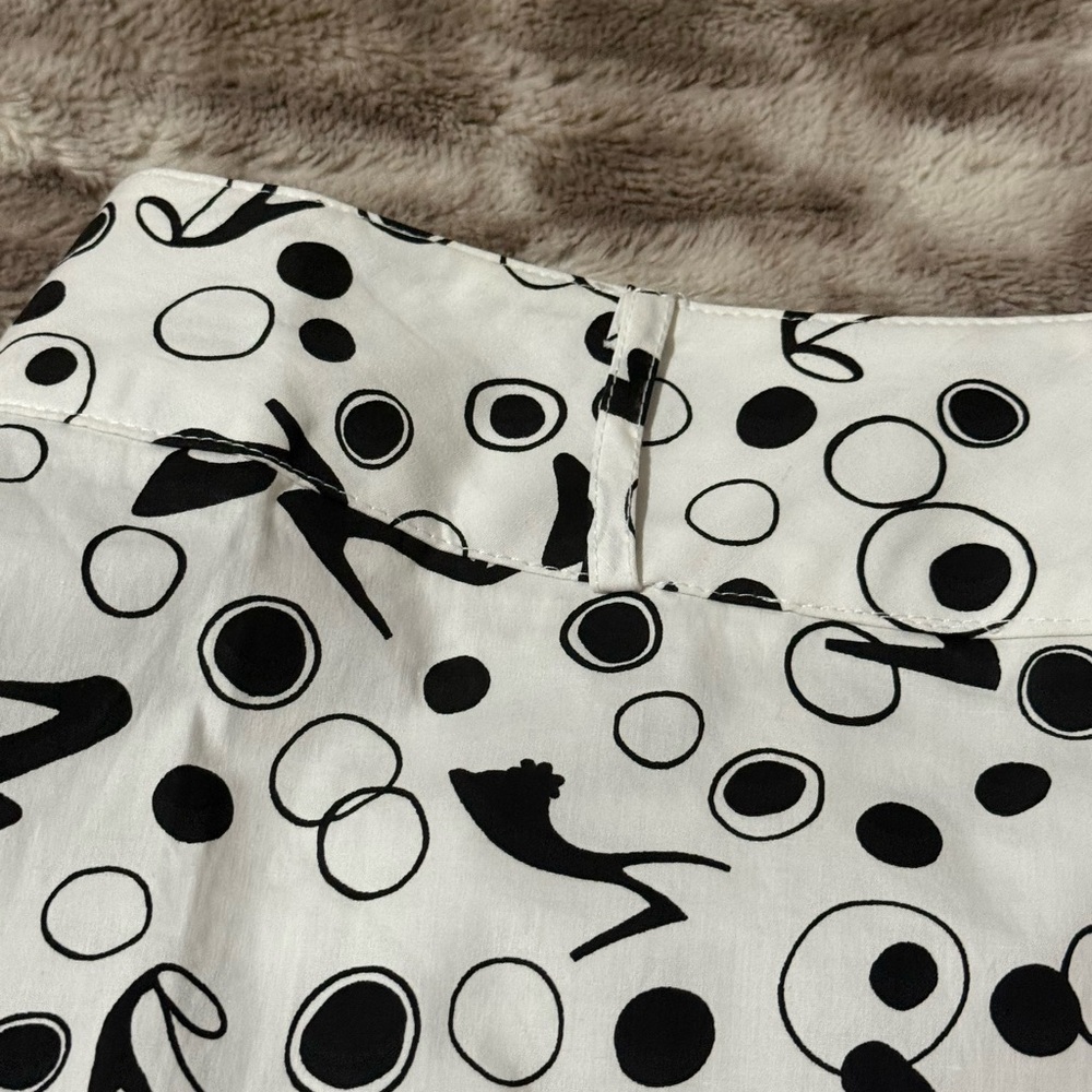 New York City Design Co. Black and White Knee-Length A-Line Skirt Size 12 - Picture 8 of 10